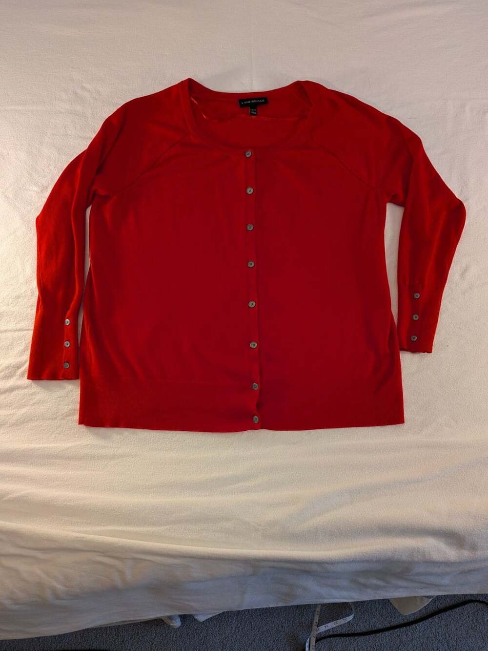 Lane Bryant Red Button Front Cardigan Sweater Plus Size 18/20